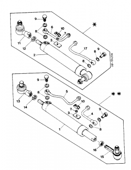 Preview: Case IH IHC Lenkzylinder für ZF APL1351 Allradachse  3230184R91  3230674R1    3230100R91 IHC 744 844