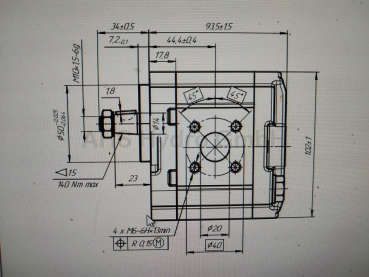 Hydraulikpumpe Porsche Diesel 308, 218, 219 u.a. HY/ZFR1/16L2,  HY/ZFR 1/8 AL102, HY/ZFR1/11L5, HY/ZFR1/11L2